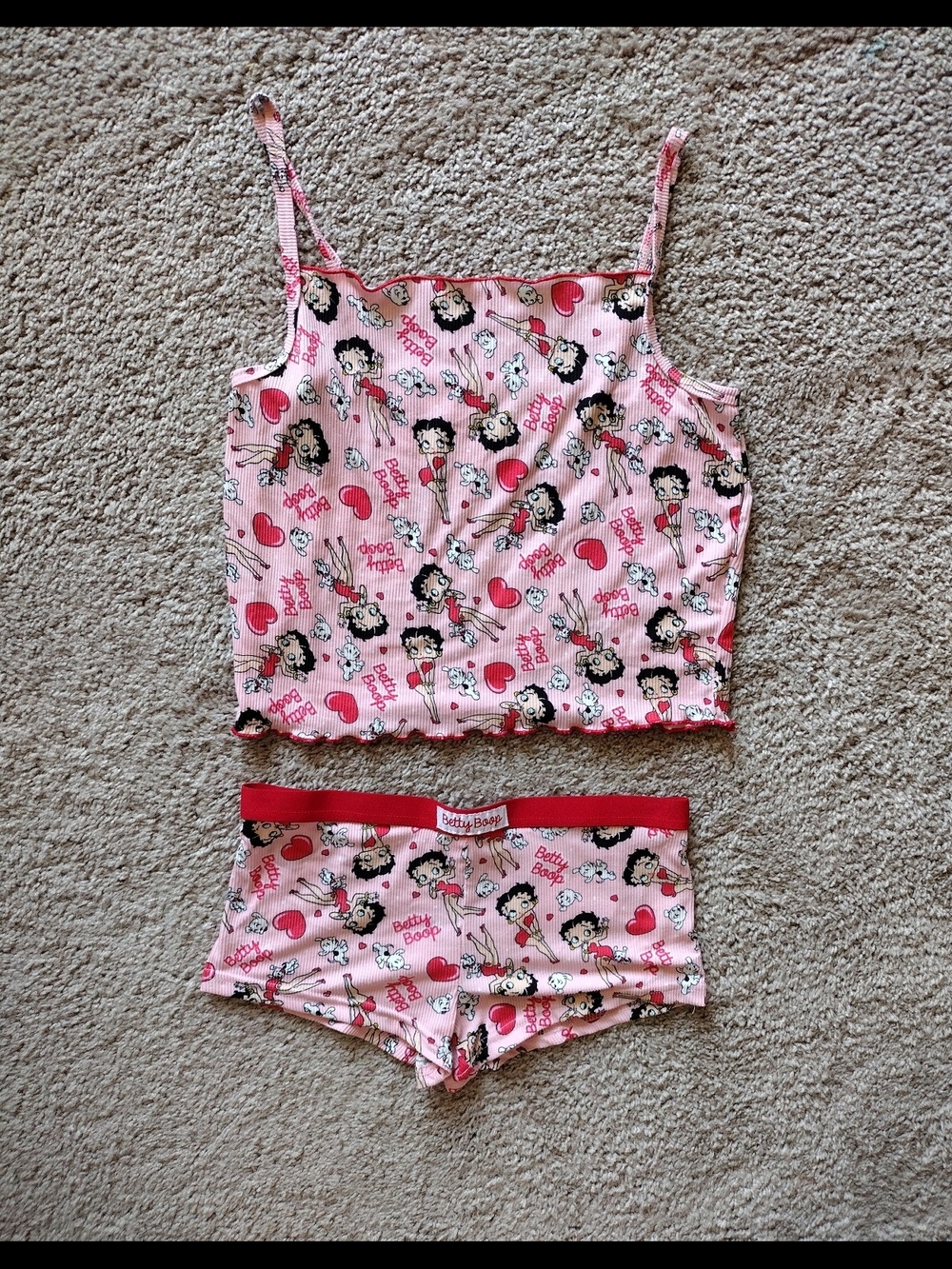 Betty Boop Pink Cami & Shorts Sleep Set
